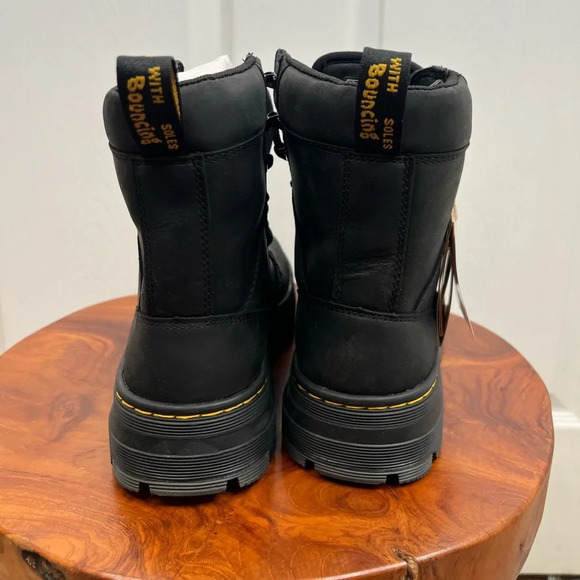 Dr. Martens Iowa Unisex Combat Boots Black Waterproof Size 4 or Womens size 5 - Picture 8 of 10